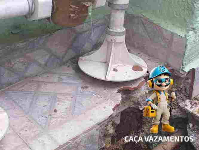 Serviço técnico de manutenção de vazamento conta alta