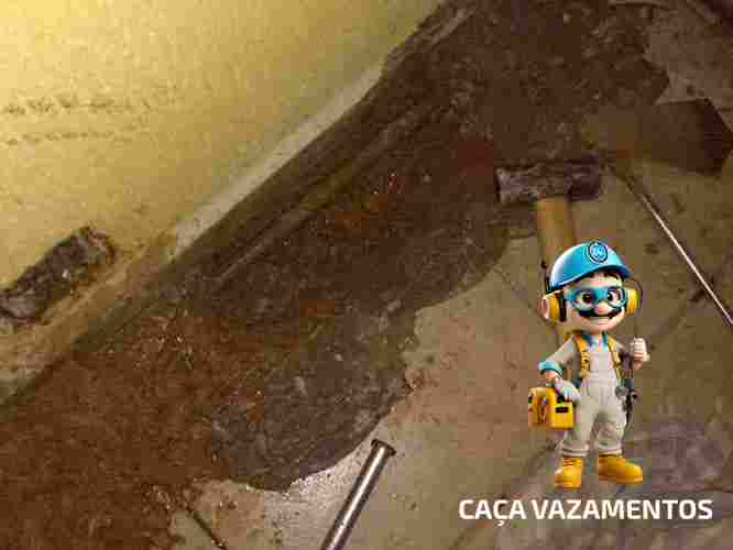 Detecção de vazamento de água na parede, solo, teto, laje e coluna SP